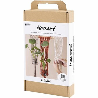 Macram&eacute; set bloemenhanger | Hobbyset macrame | DIY pakket | Macram&eacute; bloemenhanger maken | 1 Doos