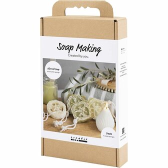 Hobbyset Zeep Maken, loofah, olijfgroen, 1 doos
