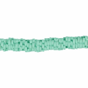 Klei kralen | Polymeer kralen bloemvorm | Platte rijgkralen | Groen | &Oslash; 5-6 mm | Gat 2 mm | 145 stuks
