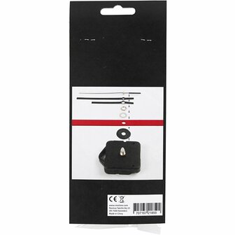 Klokonderdelen en uurwerken, max. afstand 3 mm, zwart, 1 set