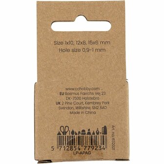 Kralen van agaat, d 6+8+10 mm, gatgrootte 0,9-1 mm, ca. 28 stuk, lichtbruin, 28 stuk/ 1 doos