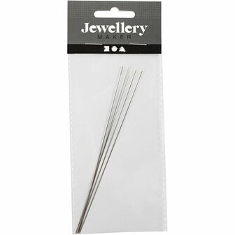 Kralennaald, L: 12 cm, dikte 0,25 mm, 5 stuk/ 1 doos