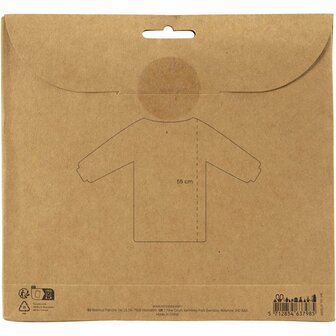 Kunstenaarskiel, L: 55 cm, afm 2-4 jaar, rood, 1 stuk