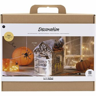 Maxi Hobbyset Decoratie, Spookhuis, zwart, lichtbruin, oranje, 1 doos