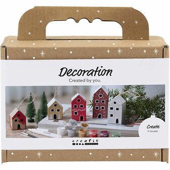 Mini Hobbyset Decoratie, Huizen, Kerst verf, 1 doos