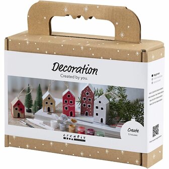 Mini Hobbyset Decoratie, Huizen, Kerst verf, 1 doos