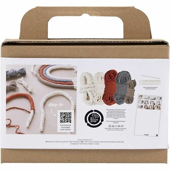 Macram&eacute; set regenboog | Hobbyset macrame | DIY pakket | Macram&eacute; regenboog maken | 1 Doos