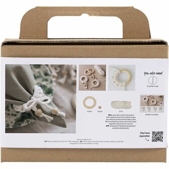 Macram&eacute; set servetringen | Hobbyset macrame | DIY pakket | Macram&eacute; servetringen maken | 4 Stuks
