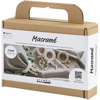 Macram&eacute; set servetringen | Hobbyset macrame | DIY pakket | Macram&eacute; servetringen maken | 4 Stuks