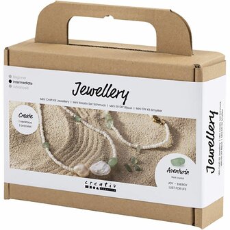 Mini Hobbyset Sieraden, Aventurijn ketting en armband, 1 doos