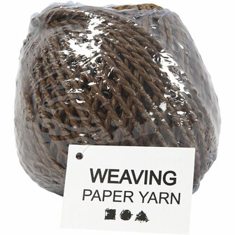 Papier garen, dikte 2,5-3 mm, donkerbruin, 150 gr, 40 m/ 1 bol