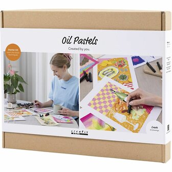 Starter Hobbyset Oliepastel, diverse kleuren, 1 doos