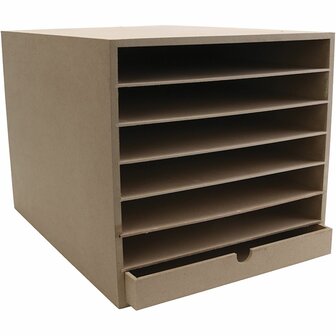 Papier opslag unit A3 | Houten opbergkast | A3 papier opbergen | Papier organizer | Papier en karton opbergen | 32x45 cm | 1 stuk