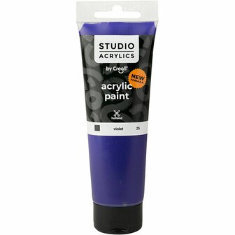 Acrylverf Violet paars (#25) | Hobbyverf | Paarse acrylic verf | Dekkend | 120 ml | 1 fles