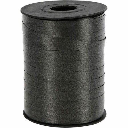 Zwart Cadeaulint &ndash; Glimmend Lint &ndash; Krullint &ndash; 10 Mm &ndash; 250 Meter Per Rol