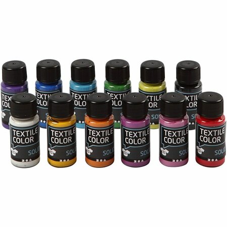 Textielverf Diverse Kleuren - Dekkend - Set van 12x50ml