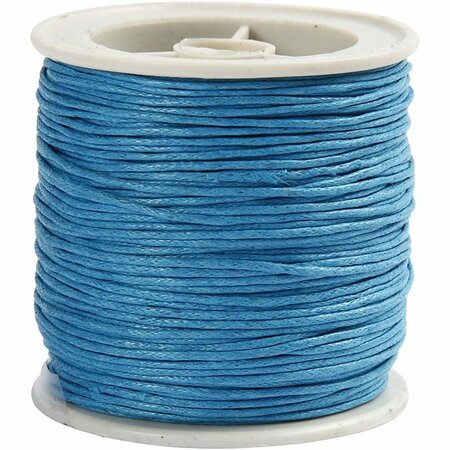 Turquoise Katoenkoord - Waxkoord voor Sieraden Maken - Duurzaam & Flexibel Hobby Touw - Perfect voor Haken, Knopen & DIY Projecten - 1 mm Dikte - 40 m Rol