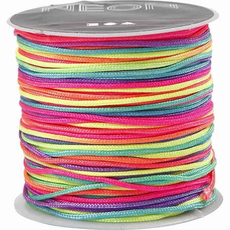 Nylon Macram&eacute; Koord - Zwart - DIY Sieraden Koord - 2mm x 8m