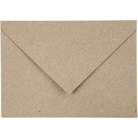 Gerecyclede Envelop - Naturel Papieren Enveloppen - 11,5x16cm - Milieuvriendelijk - 120 Gram - Set van 50 Stuks