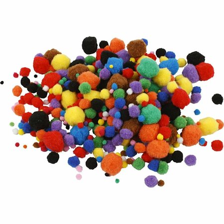 Gekleurde Pom-Poms - Assorti - 5-40 mm - DIY Knutselen - 150