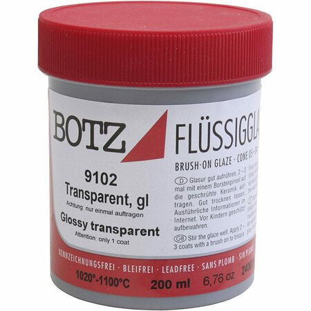 Glazuur voor klei transparant | Kleiglazuur | Keramiek Glazuur Loodvrij | 200ml | 1 stuk
