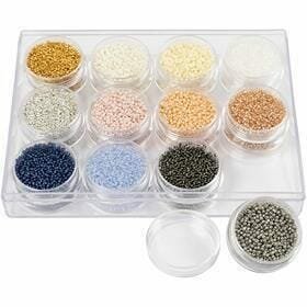 Rocailles (Seed Beads) | Pastelkleuren | Glaskralen | Sieraden maken | 15/0 | &Oslash; 1,7 mm | Gat 0,5-0,8 mm | 12x15 gr | 1 doos