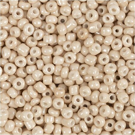 Rocailles (Seed Beads) | Beige | Glaskralen | Sieraden maken | 8/0 | &Oslash; 3 mm | Gat 0,6-1,0 mm | 25 gr | 1 doos