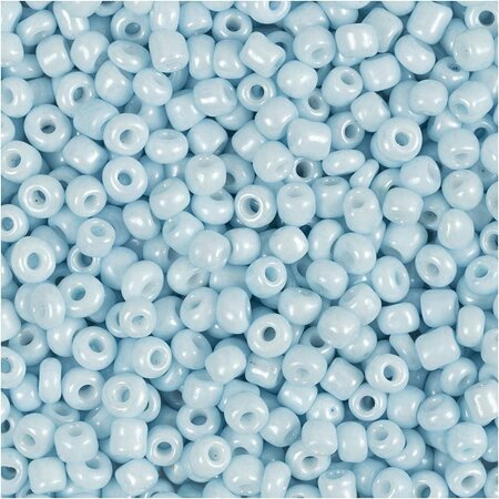 Rocailles (Seed Beads) | Lichtblauw | Glaskralen | Sieraden maken | 8/0 | &Oslash; 3 mm | Gat 0,6-1,0 mm | 25 gr | 1 doos