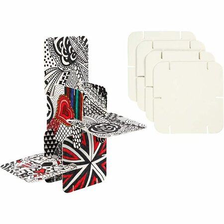 Blanco karton puzzelstukken &ndash; DIY puzzel 9,3x9,3 cm