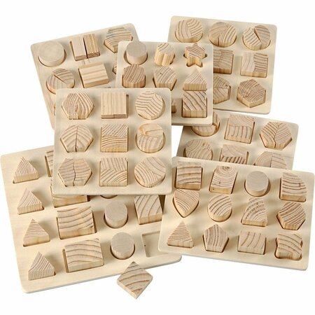 Houten blanco puzzel set triplex &ndash; 7 stuks