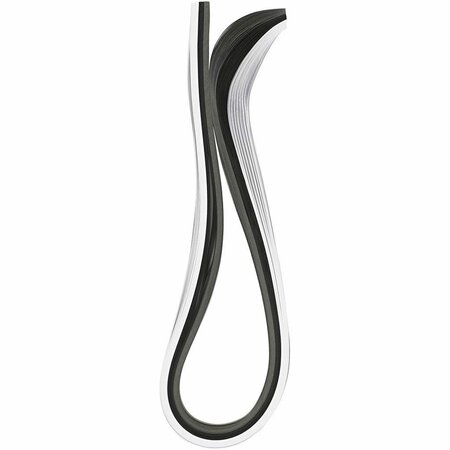 Quilling Stroken - Papieren Quilling Stroken - Zwart, Grijs, Wit - L: 78 cm, B: 5 mm - 100 Stuks