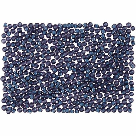 Rocailles, afm 15/0 , d: 1,7 mm, donkerblauw, 500gr, gatgrootte 0,5-0,8 mm