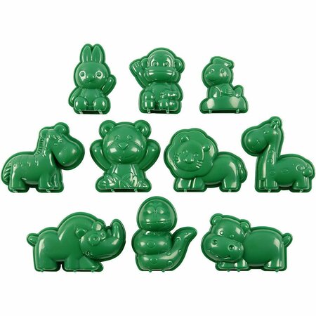 Zandvormpjes | Sandy Clay&reg; - Zandbakspeelgoed - Zandbakvormpjes - Klei Vormen - Dieren - Geschikt Voor Zand En Klei - 4-7cm - 10 Stuks