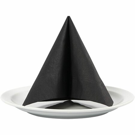 Zwarte Papieren Servetten - 3-Laags - Hoogwaardige Tafeldecoratie - Ideaal Voor Bruiloften, Feesten & Creatieve Toepassingen - 33x33 cm - 20 Stuks