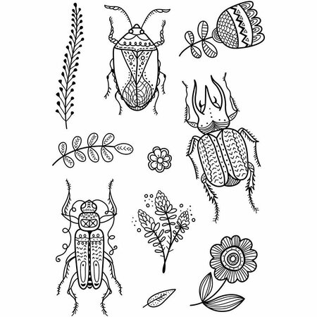 Silicone stempels insecten &ndash; Clear stamps 11x15,5 cm