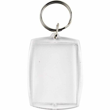 Sleutelhanger Transparant Acryl - DIY Fotohanger & Tekenhanger - Knutselbare Sleutelhanger Voor Foto&rsquo;s, Quotes & Decoratie - Creatieve Accessoire - 40x50 mm - 25 Stuks