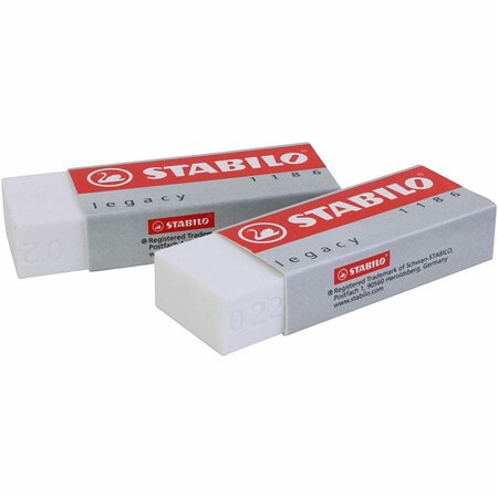Stabilo gum wit - Hoogwaardige wisser voor potlood op papier - Afmetingen 6,3 x 2,3 x 1 cm - Set van 20 stuks