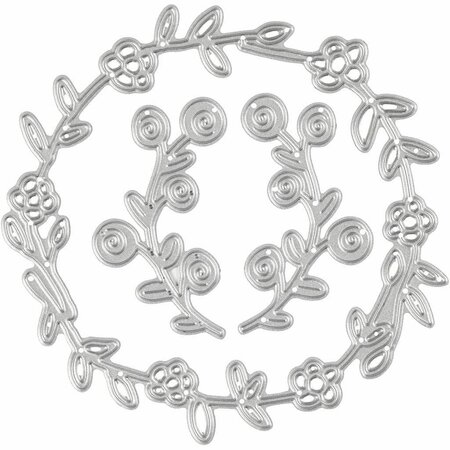 Snijmal, afm 102x100 mm, , bloemenkrans, 1stuk