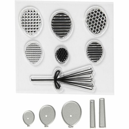 Stempels & snijmallen ballon thema &ndash; Clear stamps set