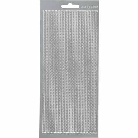 Randen Stickers Zilver - Luxe Decoratie - 10x23 cm