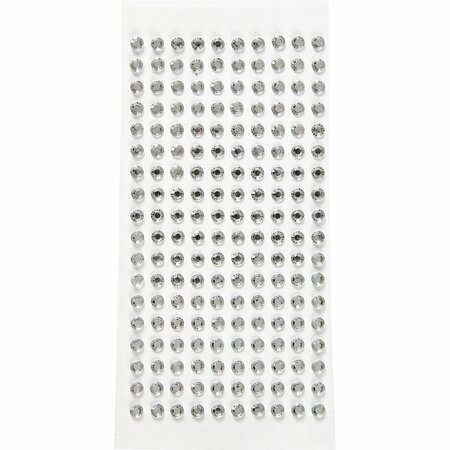 Strasstenen zilver zelfklevend &ndash; 5 mm &ndash; 144 stuks