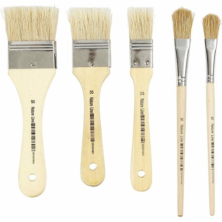 Vernis Kwasten Set - Platte Kwasten - 10 Stuks