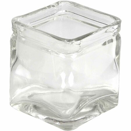 Vierkant glas windlicht &ndash; 5,5x5,5x5,5 cm &ndash; 12 stuks
