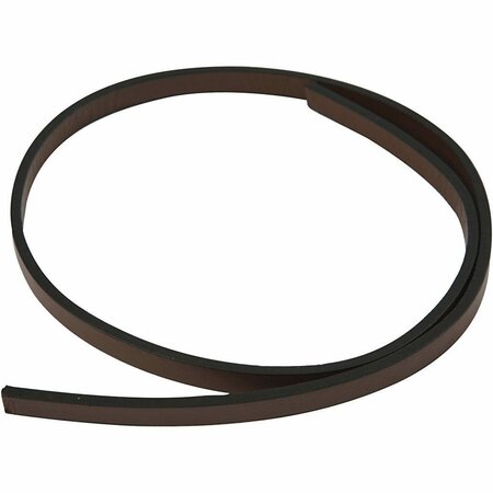 Band van imitatie leer, bruin, B: 10 mm, dikte 3 mm, 1 m