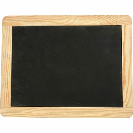 Krijtbord met houten rand &ndash; Zwart schoolbord 19x24 cm
