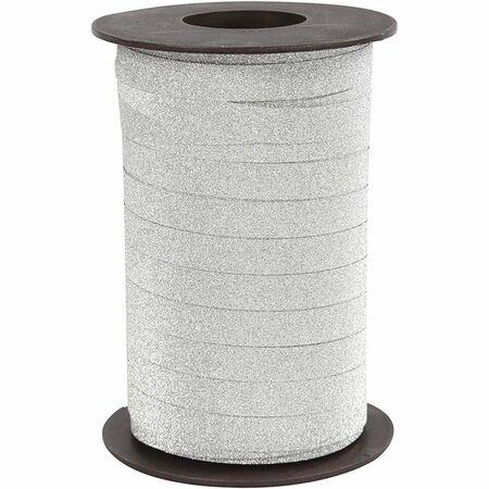 Cadeaulint &ndash; Zilver Glitter Lint &ndash; 10 Mm &ndash; 100m