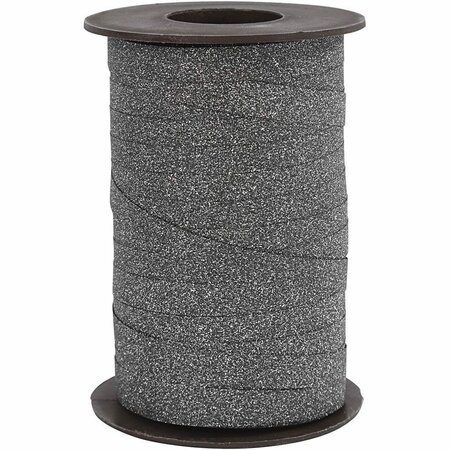 Cadeaulint &ndash; Zwart Glitter Lint &ndash; 10 Mm &ndash; 100m