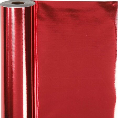 Cadeaupapier &ndash; Rood Metallic &ndash; 50 Cm &ndash; 65 Gr &ndash; 100m