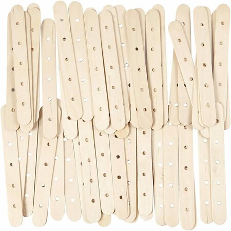 Constructiestokjes - Multifunctionele Houten Stokjes - Houtbewerking - Creatieve DIY Projecten - Hobby Handwerken - Afmetingen L 15 cm - B 1,8 cm - Gatgrootte 4 mm - Set van 500 Stuks
