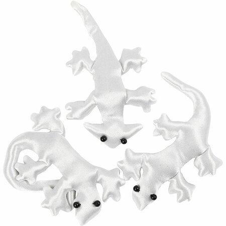 Creepy-Crawly textiel figuren wit &ndash; 3 stuks